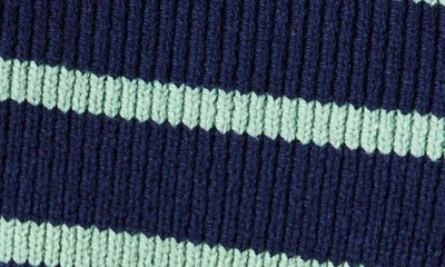 Shop Free People Easy Street Stripe Rib Crop Sweater In Navy Combo