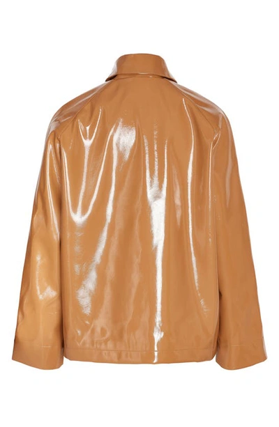 Shop Noisy May Sky Faux Leather Jacket In Rubber