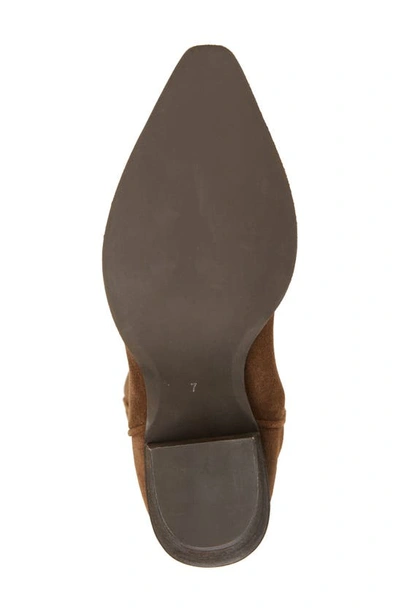 Jeffrey Campbell Rancher Knee High Western Boot In Brown Suede