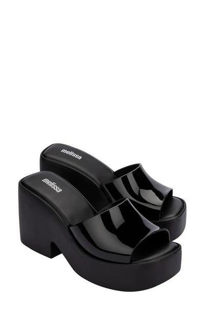 Shop Melissa Posh Platform Slide Sandal In Black