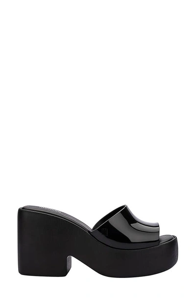 Shop Melissa Posh Platform Slide Sandal In Black