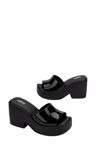 Shop Melissa Posh Platform Slide Sandal In Black