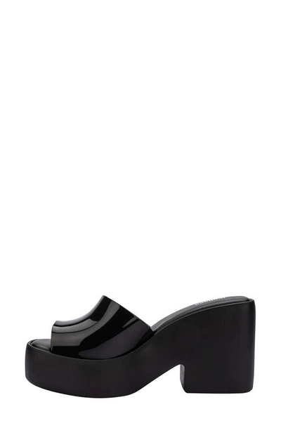 Shop Melissa Posh Platform Slide Sandal In Black