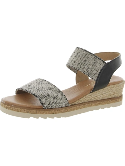 Shop Andre Assous Womens Leather Espadrille Wedge Sandals In Multi