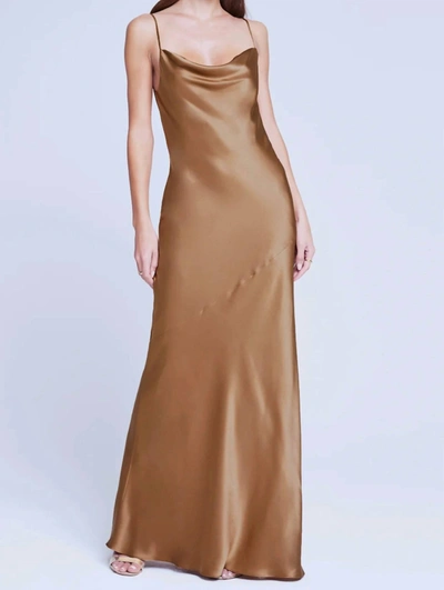 Shop L Agence Arianne Dress In Saddle In Brown