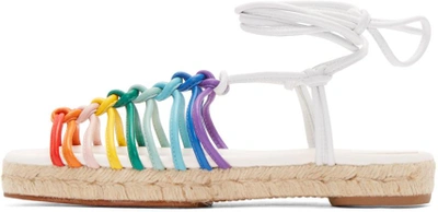 Shop Chloé Multicolor Leather Rainbow Sandals