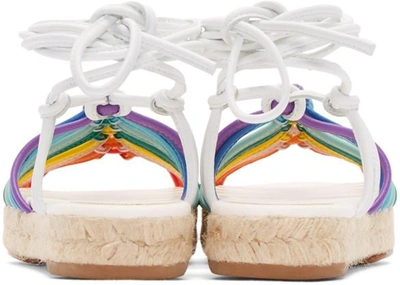 Shop Chloé Multicolor Leather Rainbow Sandals