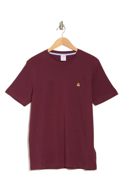 Shop Brooks Brothers Classic Cotton T-shirt In Burgundy