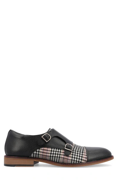 Shop Thomas & Vine Jameson Double Monk Strap Shoe In Black
