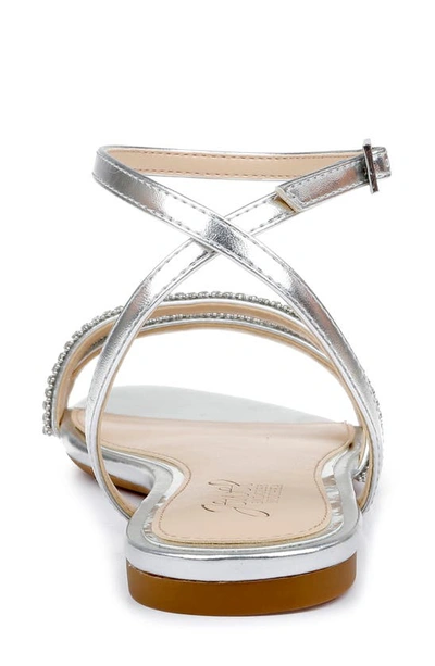 Jewel Badgley Mischka Roslyn Ankle Strap Sandal In Silver