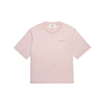 Shop Ami Alexandre Mattiussi Ami Paris T-shirts In Pink