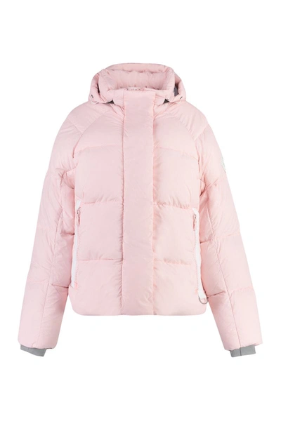 Shop Canada Goose Junction Hooded Nylon Down Jacket In Pink