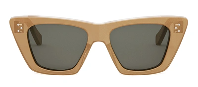Shop Celine Bold Cl 40187 I 59a Cat Eye Sunglasses In Grey