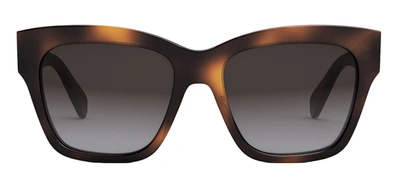 Shop Celine Cl 40253 I 53k Square Sunglasses In Brown