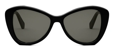 Shop Celine Thin Cl 40270 U 01a Butterfly Sunglasses In Grey