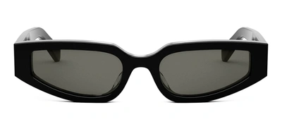 Shop Celine Triomphe Cl 40269 U 01a Cat Eye Sunglasses In Grey