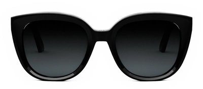Shop Dior Midnight R1i 10a1 Cd40137i 01b Cat Eye Sunglasses