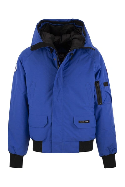 Shop Canada Goose Chilliwack - Hooded Bomber Jacket In Royal Blue