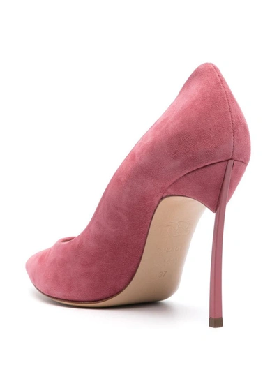 Shop Casadei Suede Pumps Shoes In Pink &amp; Purple