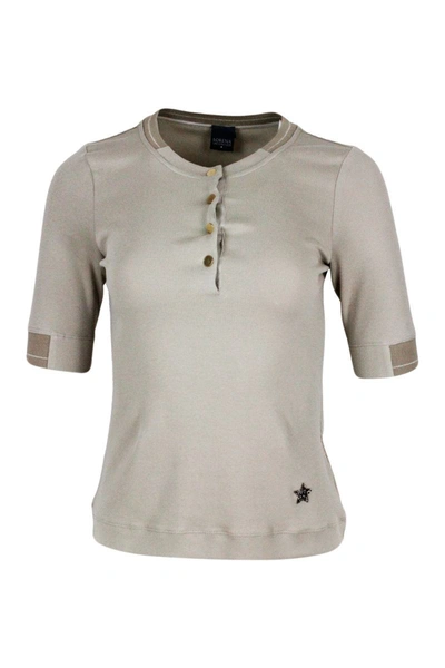 Shop Lorena Antoniazzi T-shirts And Polos In Beige