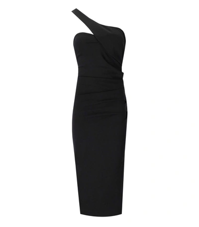 Shop Essentiel Antwerp Ensue Black Midi Dress