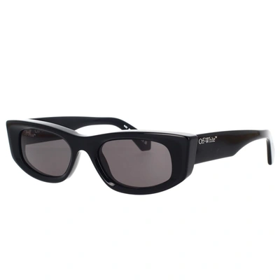 Off-white Sculpted Rectangle Sunglasses Uv Protection In Black