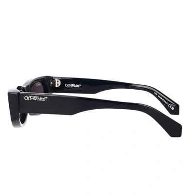 Off-white Sculpted Rectangle Sunglasses Uv Protection In Black