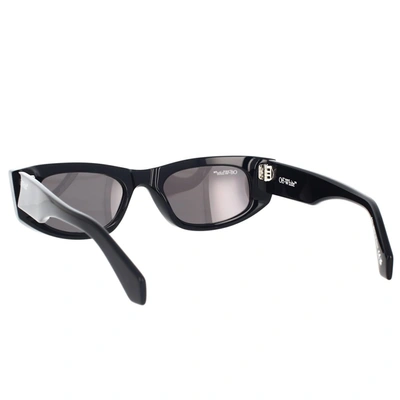 Off-white Sculpted Rectangle Sunglasses Uv Protection In Black