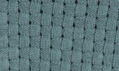 Shop Madewell Basket Weave Stitch Sweater In Steely Ocean