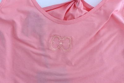 Shop Cavalli Chic Pink Cotton Blend Tank Women's Top