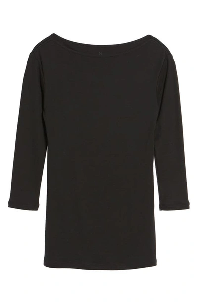 Caslon Three Quarter Sleeve Tee In Black