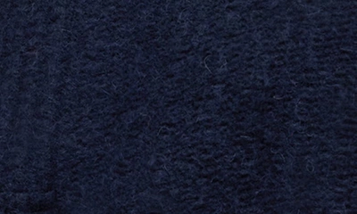Shop Allsaints Selena Mixed Stitch Asymmetric Sweater In Midnight Blue