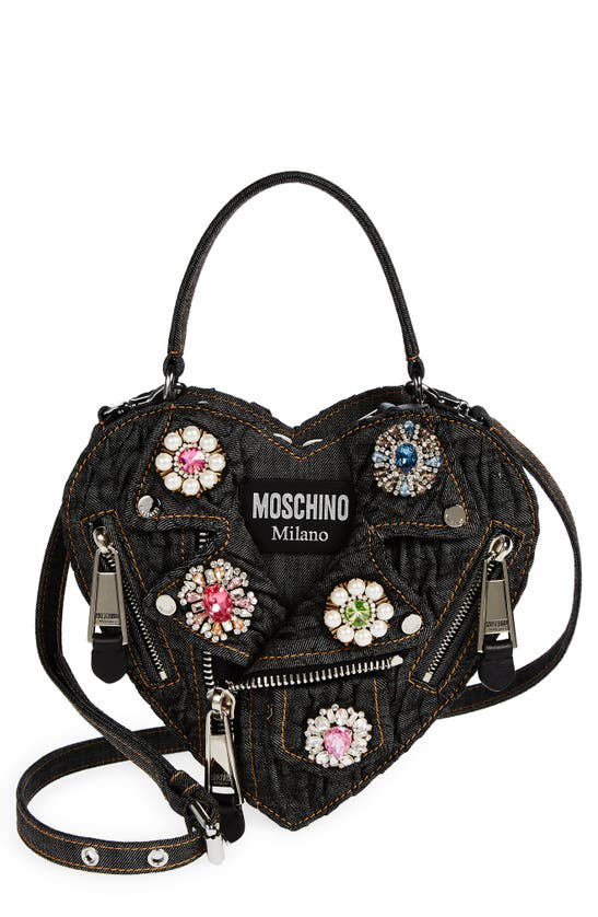 Moschino biker shoulder bag - Black