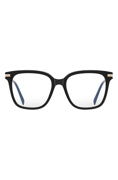 Shop Fifth & Ninth Yara 52mm Square Blue Light Blocking Glasses In Black