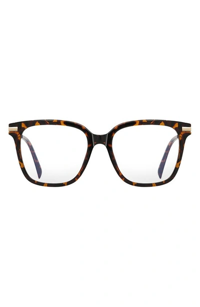 Fifth & Ninth Yara 52mm Square Blue Light Blocking Glasses In Torte