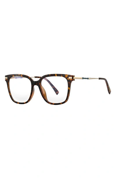 Shop Fifth & Ninth Yara 52mm Square Blue Light Blocking Glasses In Torte