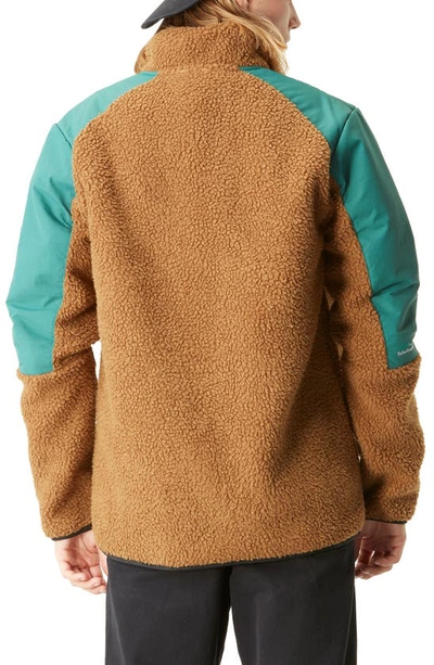 Shop Picture Organic Clothing Quilchena Fleece Jacket In Chocolate-bayberry