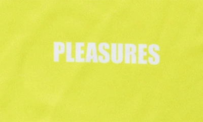 Shop Pleasures Logo Print Balaclava In Lime