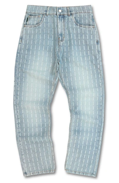 Shop Pleasures Impact Pinstripe Jeans In Blue