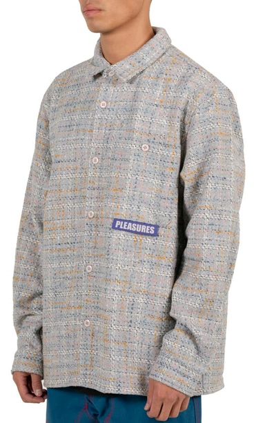 Shop Pleasures Periodic Button-up Shirt In Grey