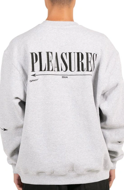 Shop Pleasures Intersection Embroidered Graphic Sweatshirt In Grey