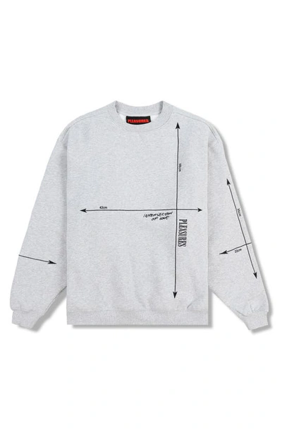 Shop Pleasures Intersection Embroidered Graphic Sweatshirt In Grey