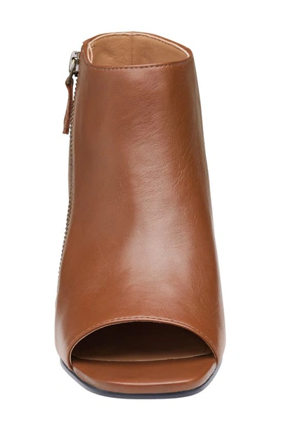 Shop Johnston & Murphy Evelyn Side Zip Leather Sandal In Cognac Glove