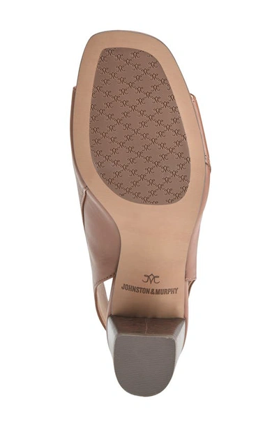 Shop Johnston & Murphy Evelyn Side Zip Leather Sandal In Cognac Glove