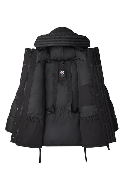 Shop Canada Goose Paradigm Expedition Black Label Mixed Media Water Repellent 750 Fill Power Down Parka In Black - Noir