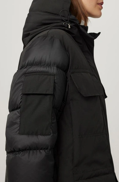 Shop Canada Goose Paradigm Expedition Black Label Mixed Media Water Repellent 750 Fill Power Down Parka In Black - Noir