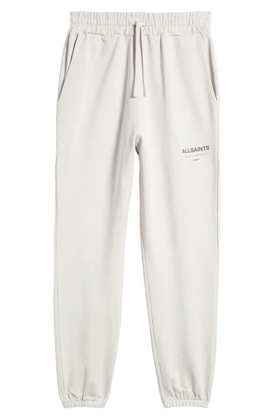 Shop Allsaints Underground Relaxed Fit Organic Cotton Sweatpants In Crater Grey