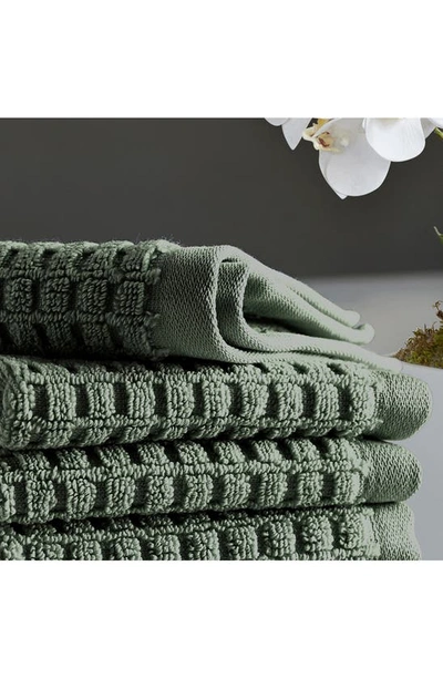 Dkny 6-pack Cotton Washcloths In Moss