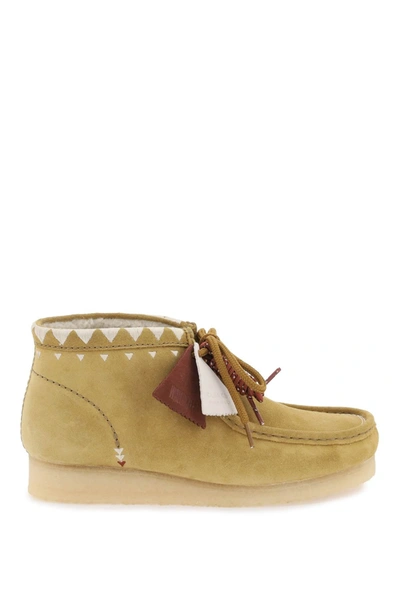 Shop Clarks Originals 'wallabee' Lace-up Boots In Beige