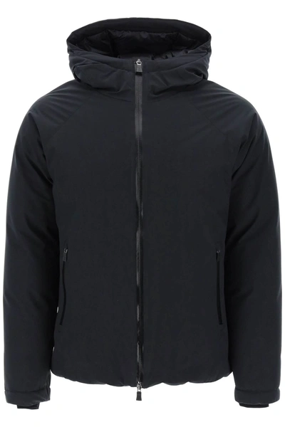 Shop Herno Laminar Ripstop Hooded Down Jacket In Blue